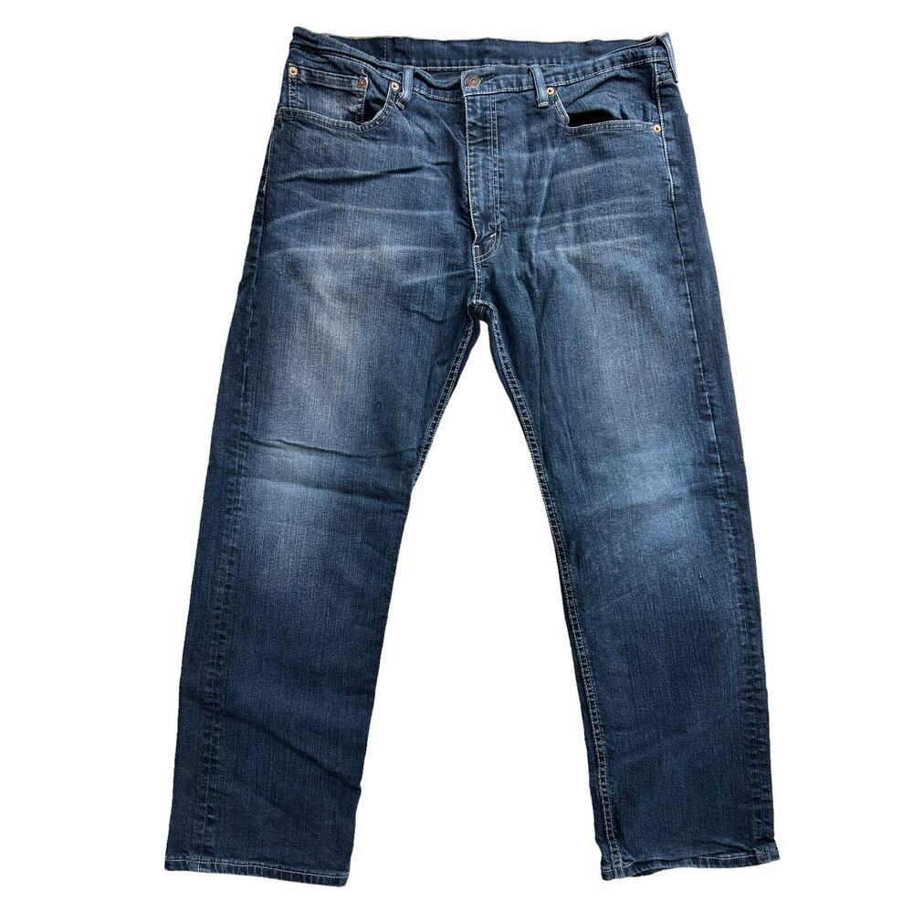 Levis 505 Men's Size 38x30 Jeans Straight Leg Blue Denim Red Tab Levi's 38 Mens - Picture 2 of 8